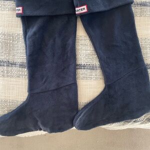 Hunter Midnight Fleece Boot Liners - never worn but no box / Navy